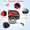 Dog Bike Trailer Foldable Pet Cart with 3 Entrances for Travel