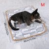 Warming Pet Pad Cartoon Paw Print Cat Warm Bed Plush Sleeping Pad For Small Puppy Dogs Kitten